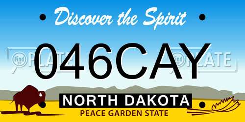 046CAY North Dakota License Plate