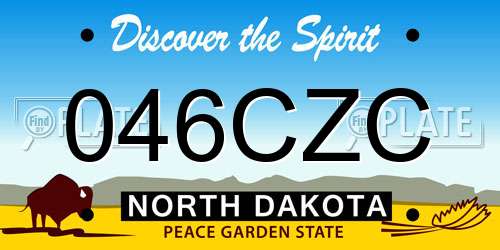 046CZC North Dakota License Plate