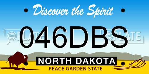 046DBS North Dakota License Plate