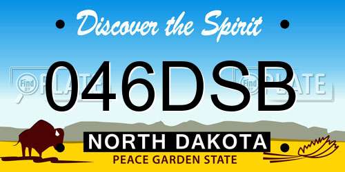 046DSB North Dakota License Plate