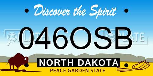 046OSB North Dakota License Plate