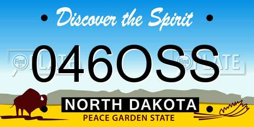 046OSS North Dakota License Plate