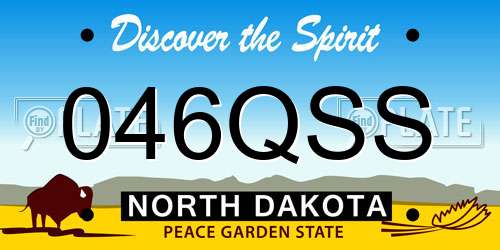 046QSS North Dakota License Plate