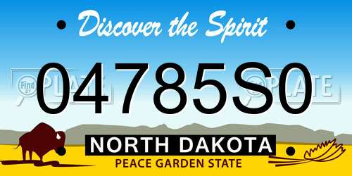 04785S0 North Dakota License Plate
