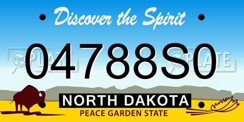 04788S0 North Dakota License Plate