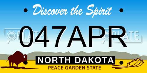 047APR North Dakota License Plate