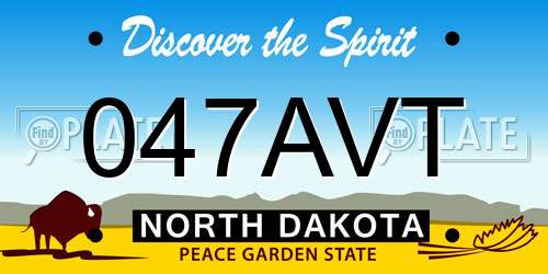 047AVT North Dakota License Plate