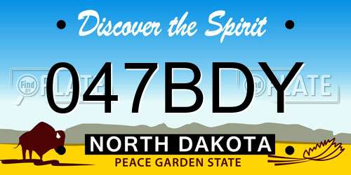 047BDY North Dakota License Plate