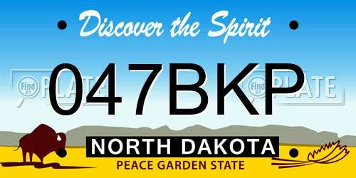 047BKP North Dakota License Plate