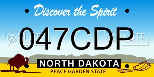 047CDP North Dakota License Plate