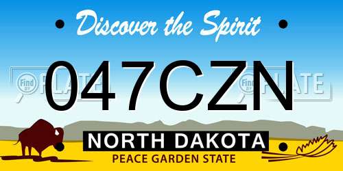 047CZN North Dakota License Plate