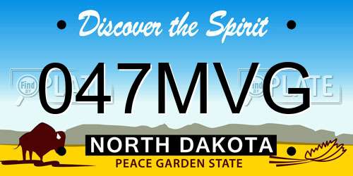 047MVG North Dakota License Plate