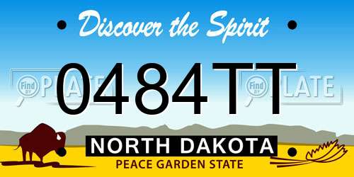 0484TT North Dakota License Plate