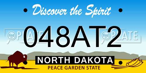 048AT2 North Dakota License Plate