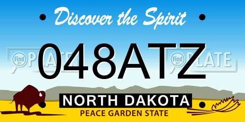 048ATZ North Dakota License Plate
