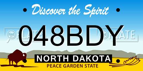 048BDY North Dakota License Plate