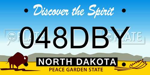 048DBY North Dakota License Plate