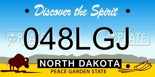 048LGJ North Dakota License Plate
