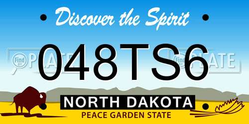 048TS6 North Dakota License Plate