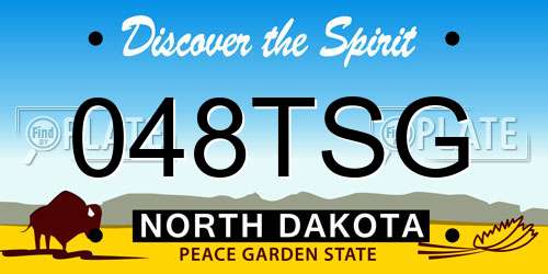 048TSG North Dakota License Plate