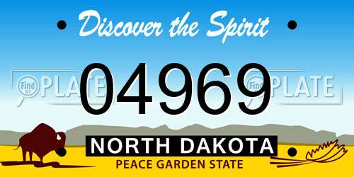04969 North Dakota License Plate