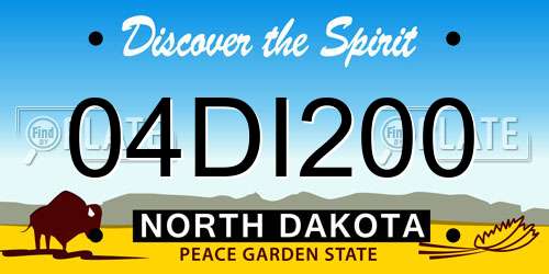 04DI200 North Dakota License Plate