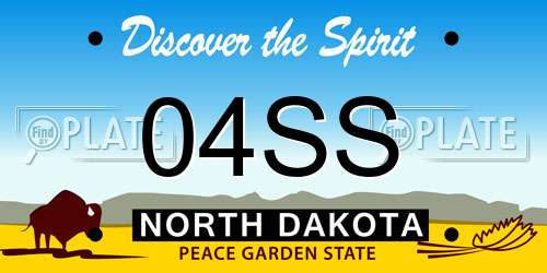 04SS North Dakota License Plate
