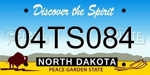 04TS084 North Dakota License Plate