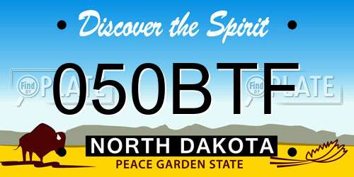 050BTF North Dakota License Plate