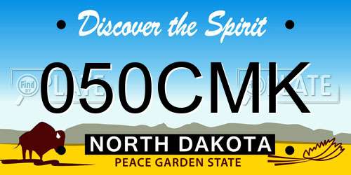 050CMK North Dakota License Plate