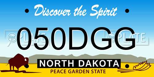 050DGG North Dakota License Plate