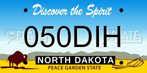 050DIH North Dakota License Plate