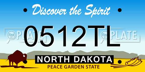 0512TL North Dakota License Plate