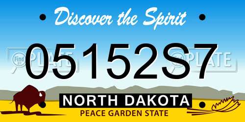 05152S7 North Dakota License Plate