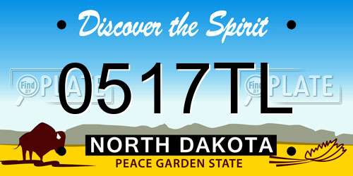 0517TL North Dakota License Plate