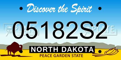 05182S2 North Dakota License Plate