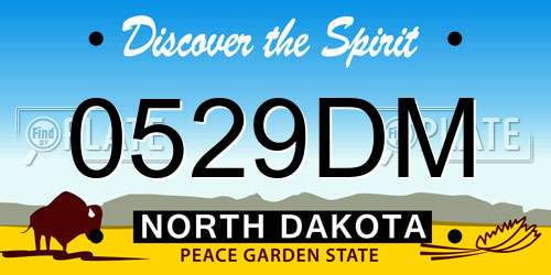 0529DM North Dakota License Plate