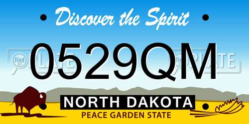 0529QM North Dakota License Plate