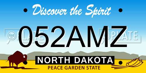 052AMZ North Dakota License Plate