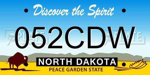 052CDW North Dakota License Plate