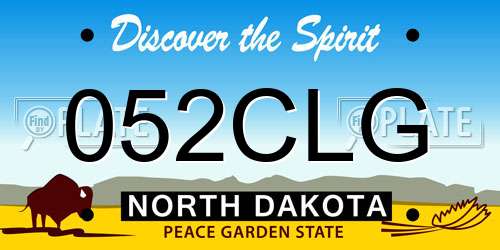 052CLG North Dakota License Plate