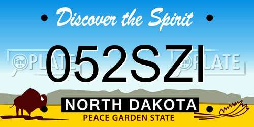 052SZI North Dakota License Plate