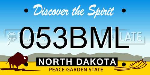 053BML North Dakota License Plate