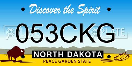 053CKG North Dakota License Plate