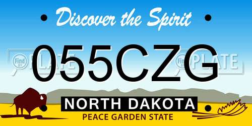 055CZG North Dakota License Plate
