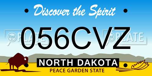 056CVZ North Dakota License Plate