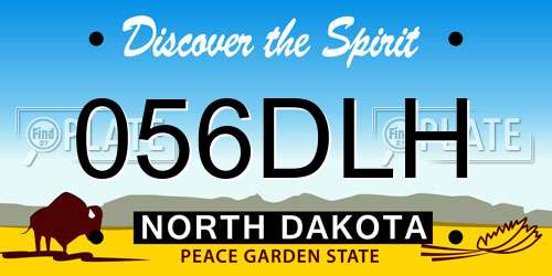 056DLH North Dakota License Plate