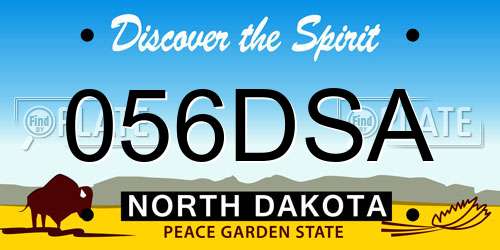 056DSA North Dakota License Plate