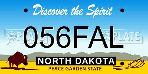 056FAL North Dakota License Plate