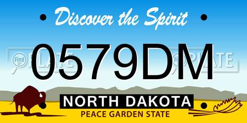 0579DM North Dakota License Plate